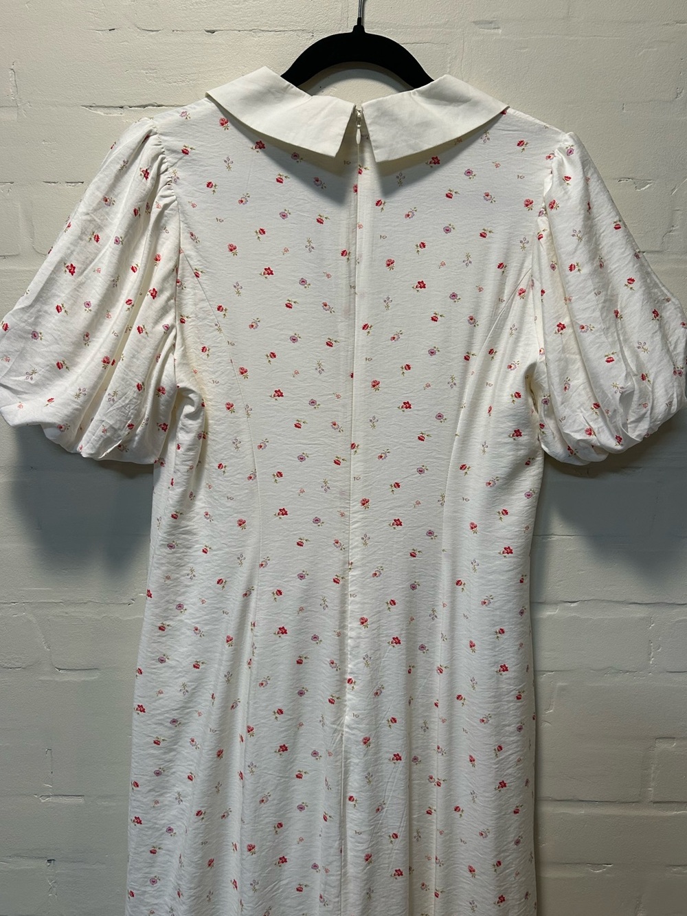 Mable Bayside Bow Front Puff Ditsy Floral Midi Cottagecore Coquette Dress M - Picture 14 of 14
